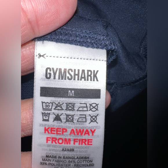 Gymshark Men's React Classic Stringer Slim Fit Tank Top Shirt Navy Blue Sz M EUC - Picture 6 of 8